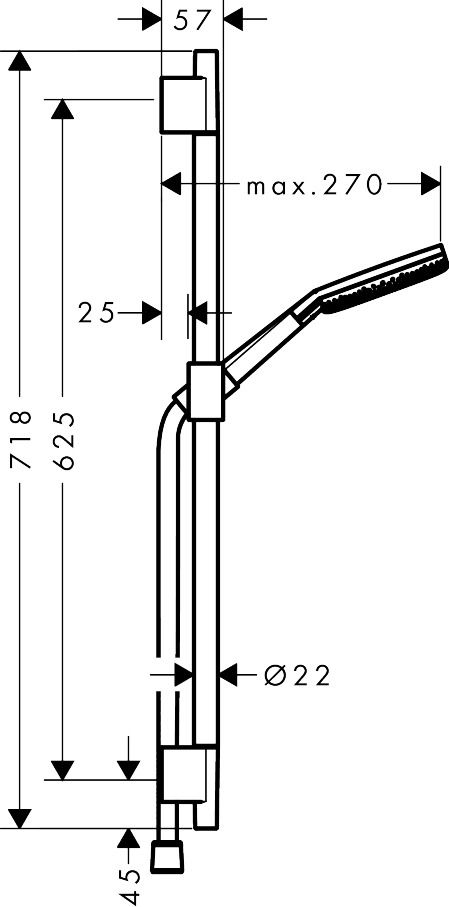 Dušo komplektas hansgrohe Raindance Alive Select S, chromo 24602000