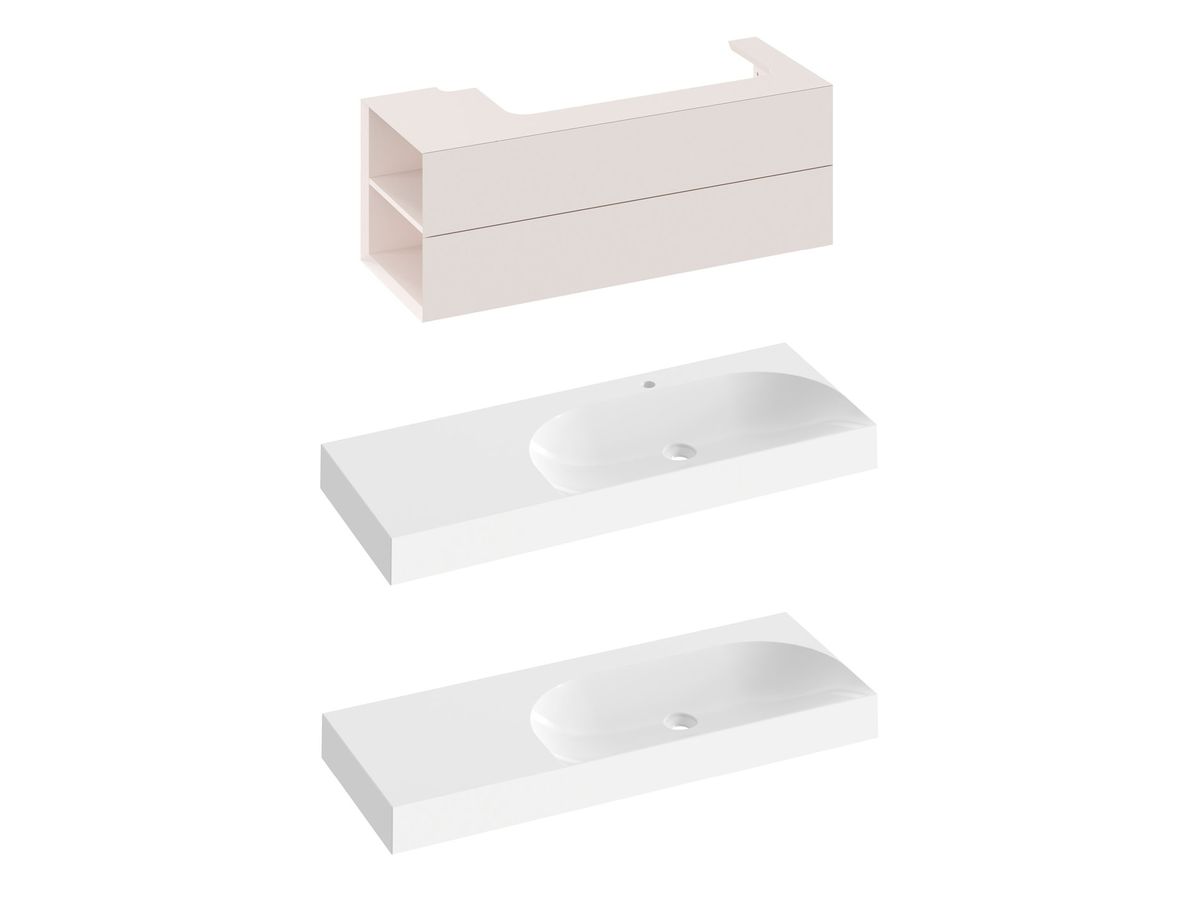 Spintelė po praustuvu Ravak SD Lite 120 K Alabaster Pink X000001884