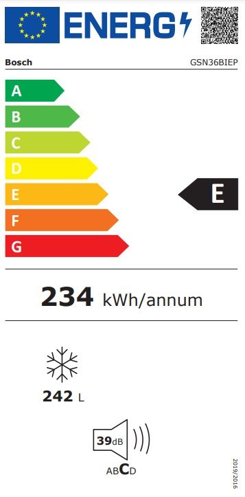 Šaldiklis BOSCH GSN36BIEP