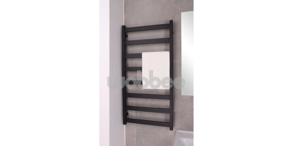 Džiovintuvas WOBBEE TENBY BLACK 50x100cm, dešininis, juodas
