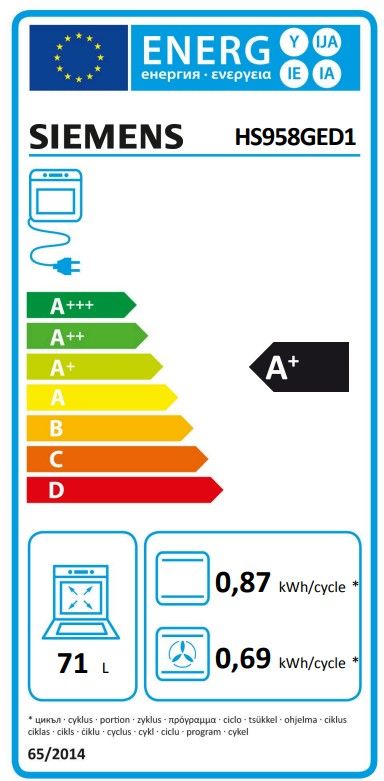 Orkaitė su mikrobangų funkcija Siemens HS958GED1