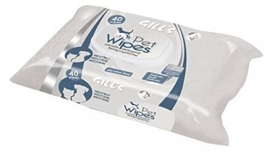 GILL'S servetėlės augintiniams neutralaus kvapo, 40vnt, C6052344