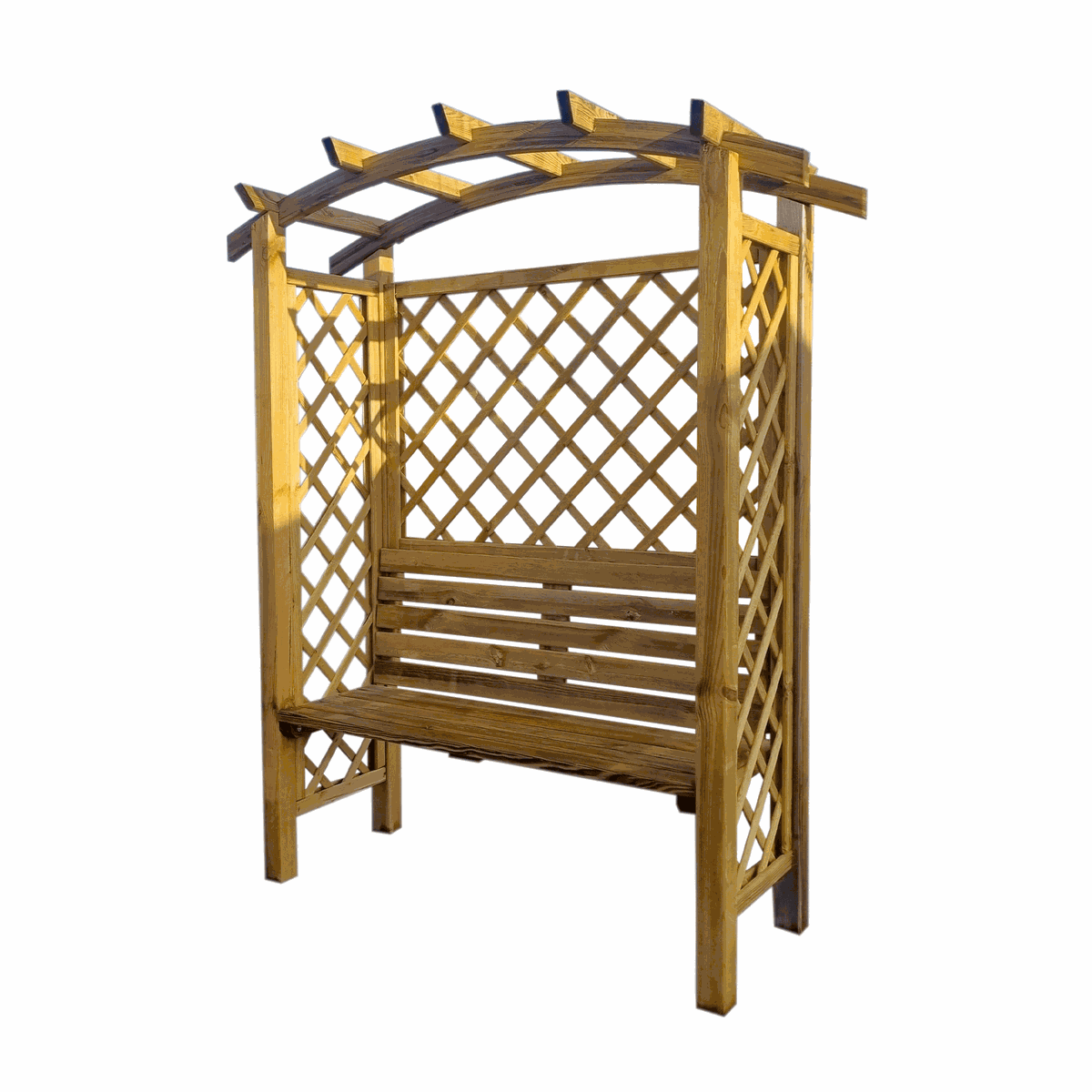 Medinė arka Pergola su suoliuku