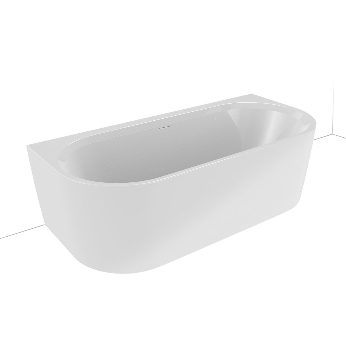 Akrilinė vonia Riho Desire Back2Wall 180x84 cm, balta, B089001005
