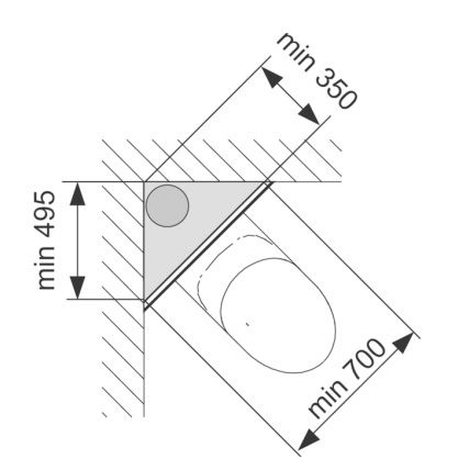 WC rėmo Tece laikikliai kampiniam montavimui 9380003 WC rėmo Tece laikikliai kampiniam montavimui 9380003