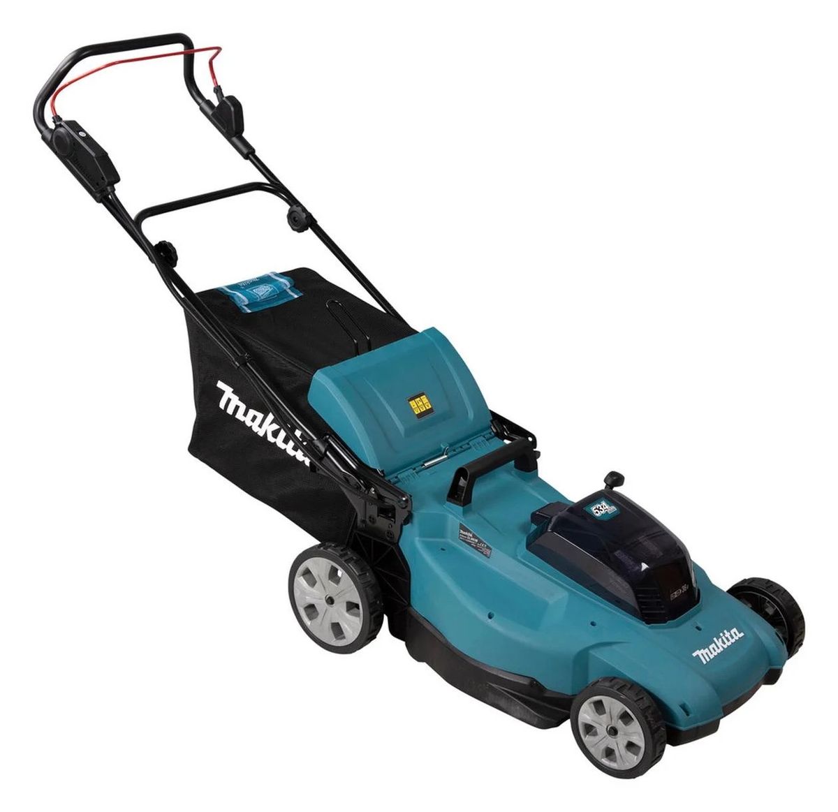Akumuliatorinė vejapjovė Makita DLM538CT2 2x18 V 2x5,0 Ah akum. Akumuliatorinė vejapjovė Makita DLM538CT2 2x18 V 2x5,0 Ah akum.