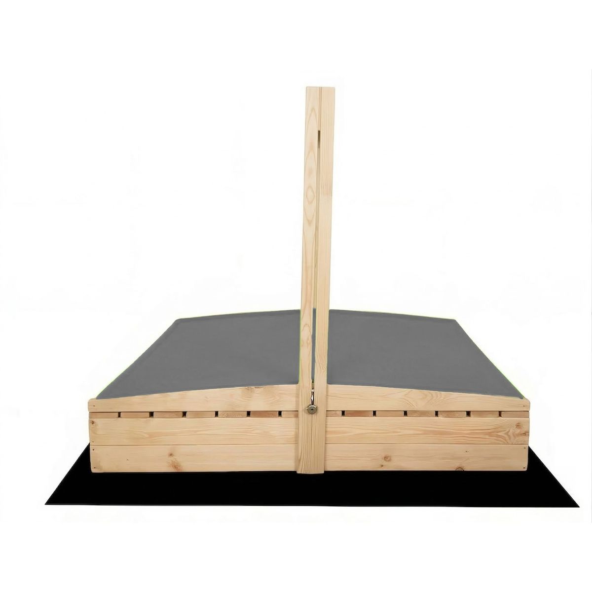 Smėlio dėžė HATIS, 140x140 cm, su pilku stogeliu ir 300 kg smėlio Smėlio dėžė HATIS, 140x140 cm, su pilku stogeliu ir 300 kg smėlio
