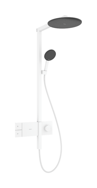 Termostatinė dušo sistema Hansgrohe Raindance Alive S 300 1jet EcoSmart su ShowerSelect Comfort, matinė balta, 24583700 Termostatinė dušo sistema Hansgrohe Raindance Alive S 300 1jet EcoSmart su ShowerSelect Comfort, matinė balta, 24583700