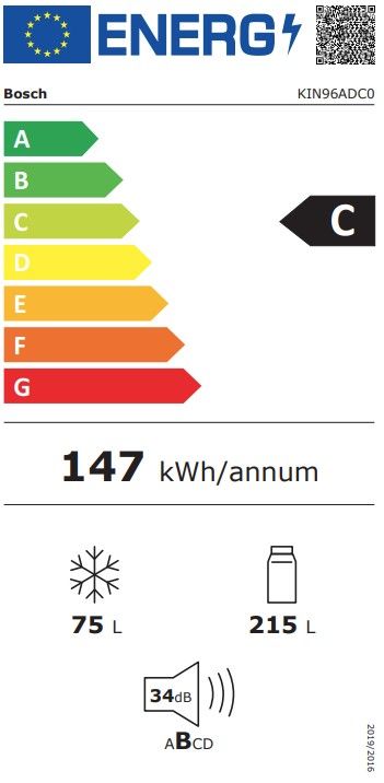 Įmontuojamas šaldytuvas Bosch Serija 6, KIN96ADC0 Įmontuojamas šaldytuvas Bosch Serija 6, KIN96ADC0