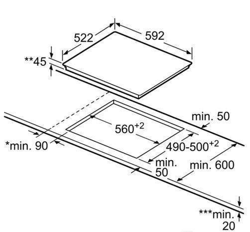 Įmontuojama kaitlentė Bosch PKE611FP2E