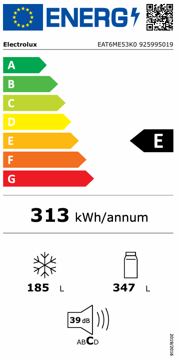 Šaldytuvas ELECTROLUX EAT6ME53K0