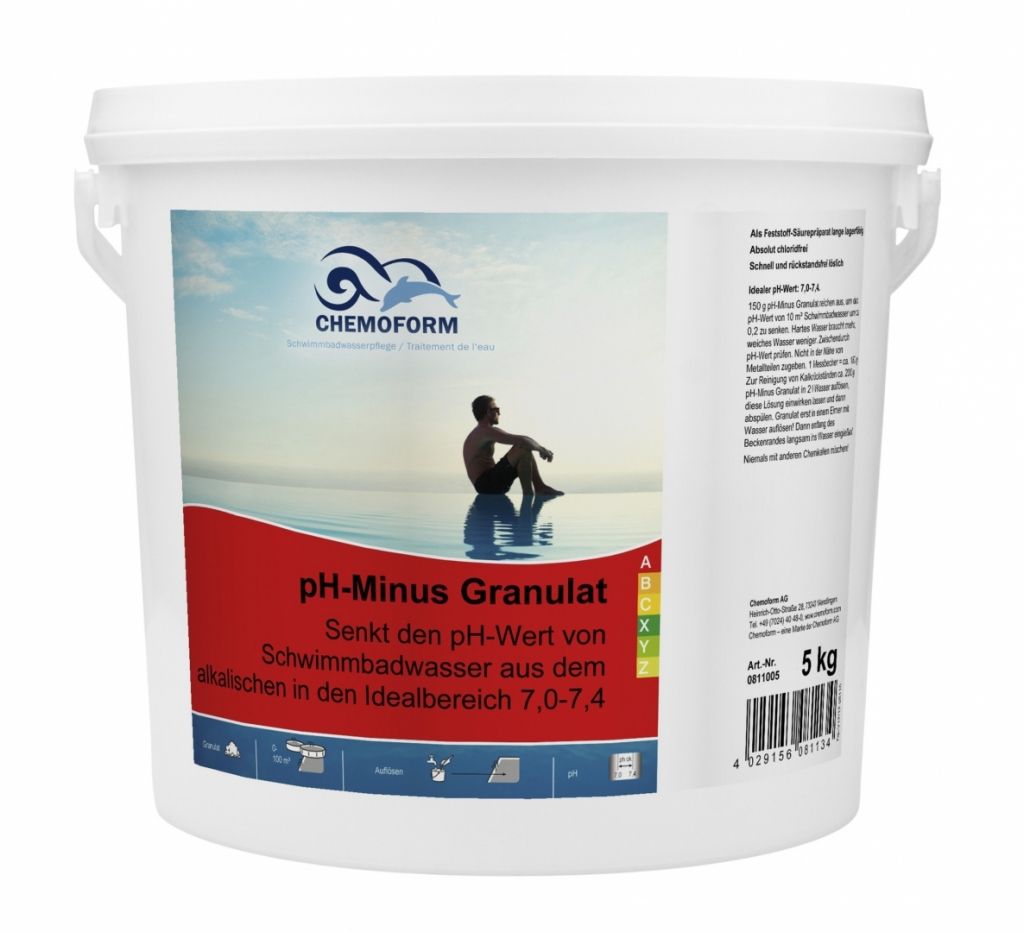 Granulės PH minus Chemoform AG, 5 kg