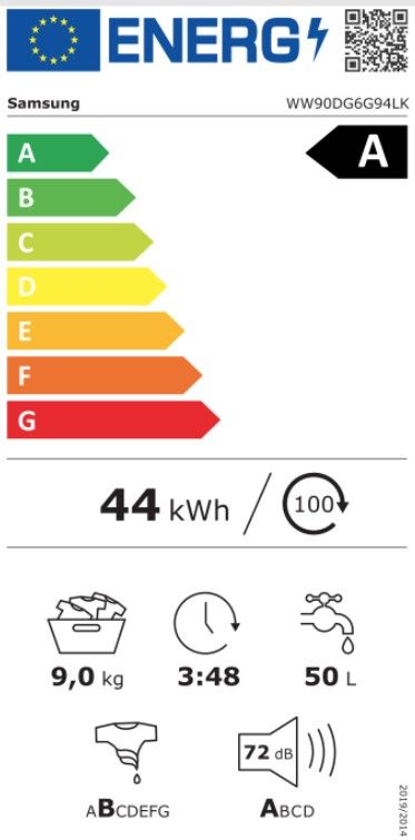 Skalbimo mašina Samsung AI Ecobubble, WW90DG6G94LKU4, 9 kg Skalbimo mašina Samsung AI Ecobubble, WW90DG6G94LKU4, 9 kg
