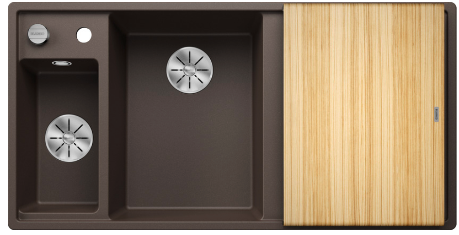 Silgranitinė plautuvė BLANCO AXIA III 6 S LI SILG PDUR Ruda Z.ES InFino M.AF