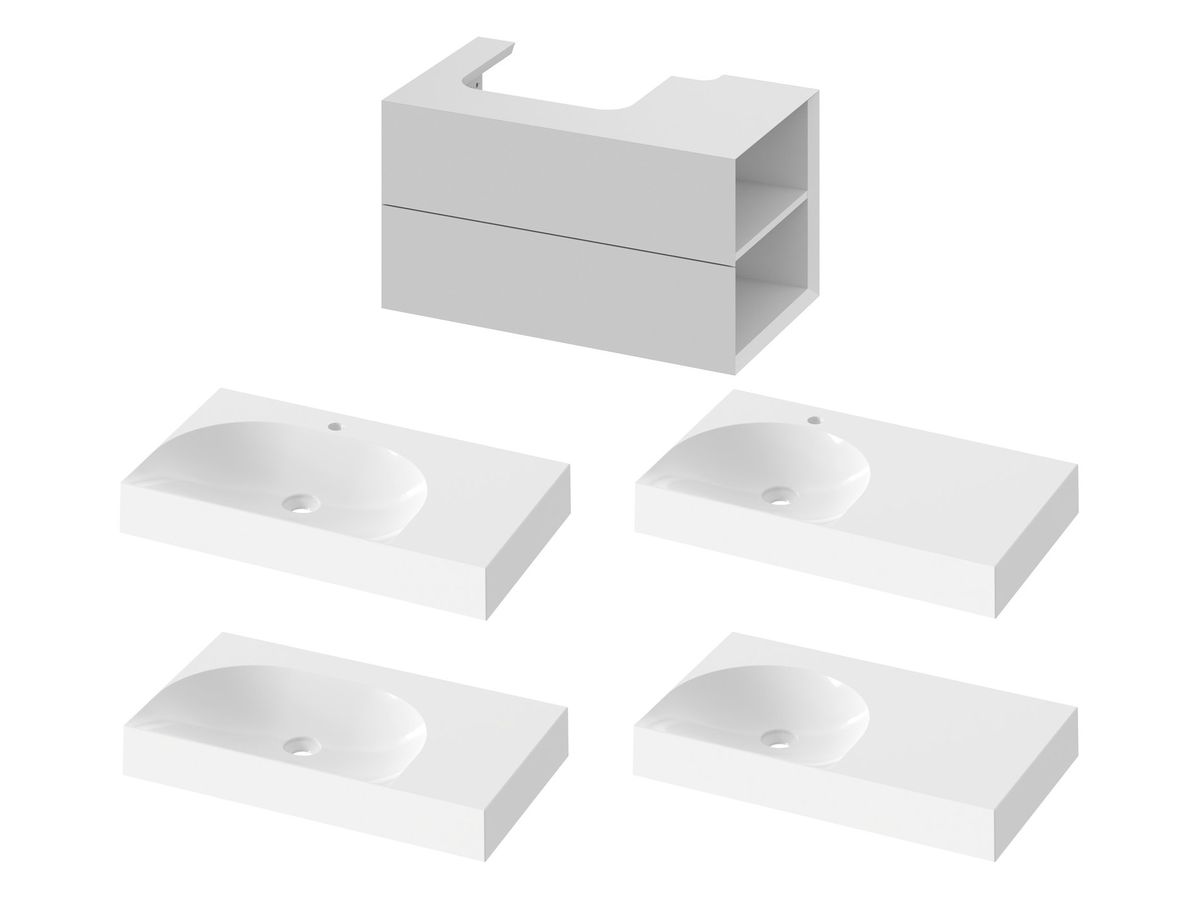 Spintelė po praustuvu Ravak SD Lite 80 D Smoke Grey X000001889