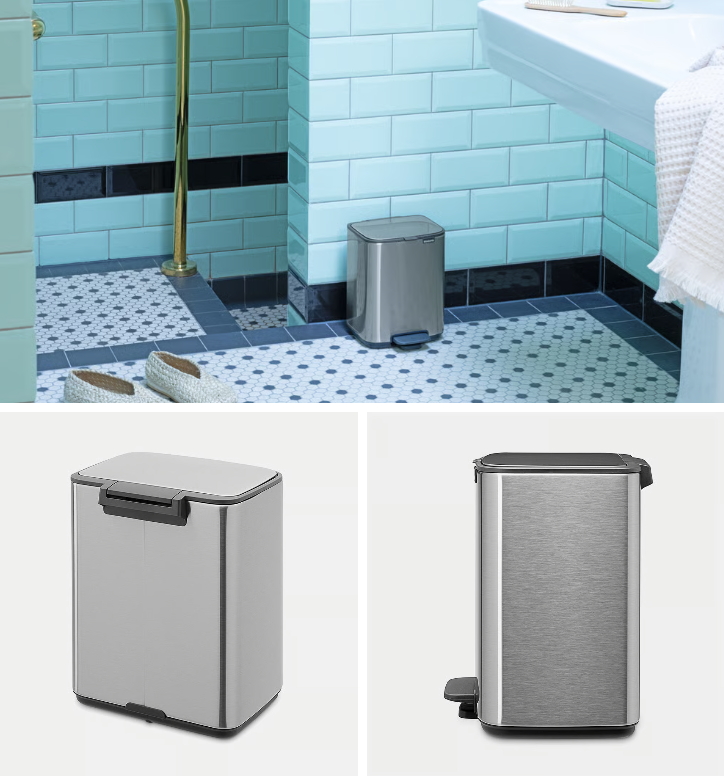 Šiukšlių dėžė Brabantia Bo, 4L., Matt Steel Fingerprint Proof, 237843