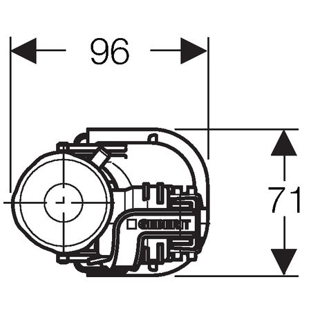 Vandens pripildymo mechanizmas Geberit Impuls360 1/2“