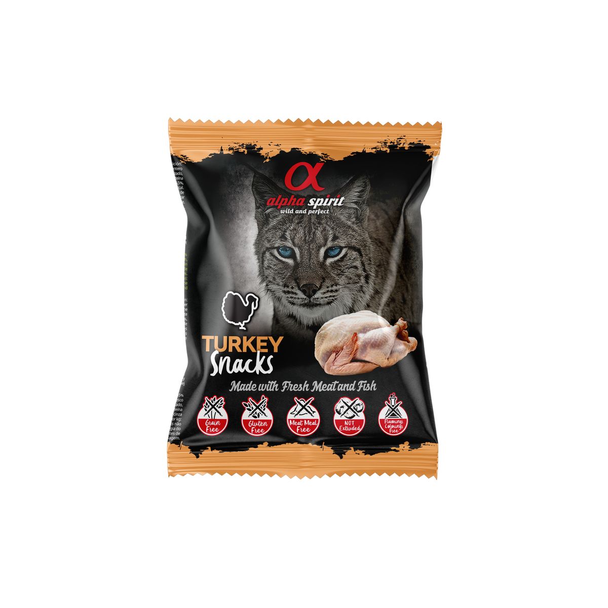 ALPHA SPIRIT SNACKS CAT skanukai katėms su kalakutiena 50g, A8002350