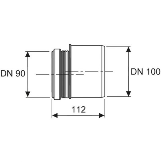 Redukcija TeceProfil WC kanalizacijai DN100/90 PP, 9820136