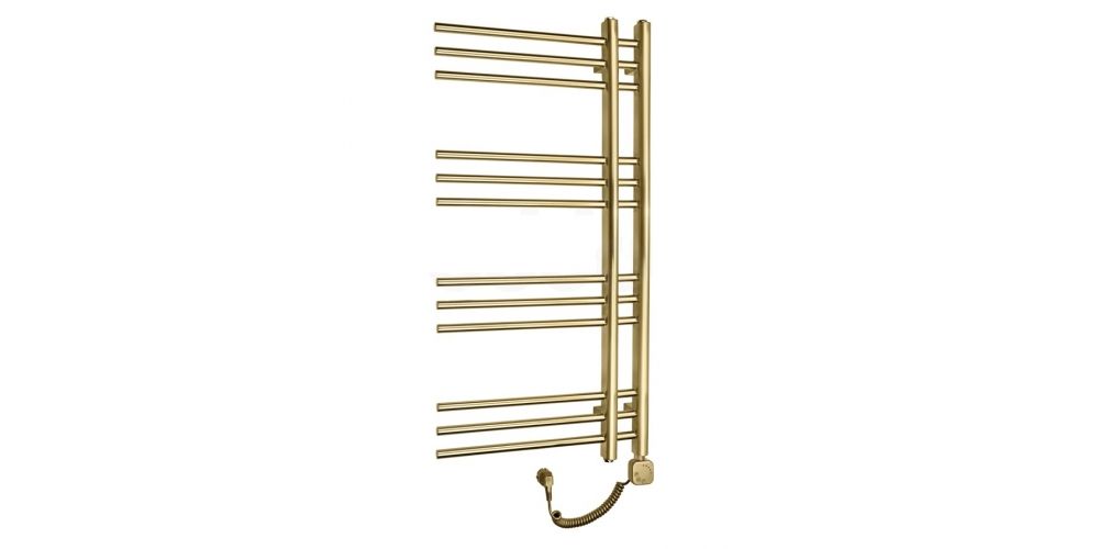 Elektrinis rankšluosčių džiovintuvas Wobbee Glaston Gold 50x100 cm, dešininis, braižyto aukso
