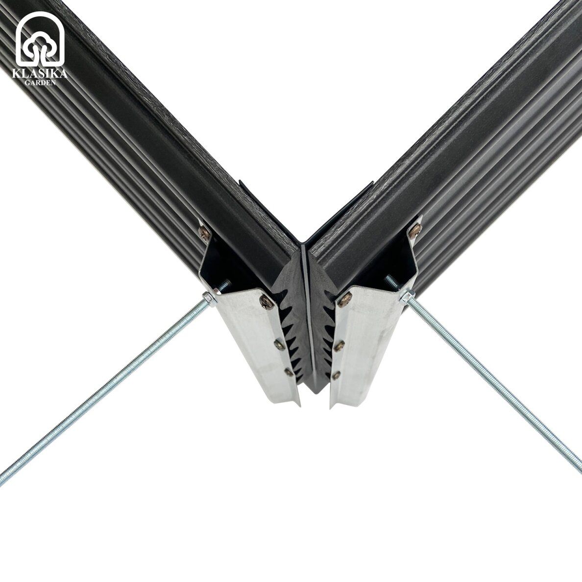 L-formos lysvė KLASIKA woodlook pilka, 150x150x75x75x75 x75 cm, h-30cm , GP1507530KP, 4779037493784