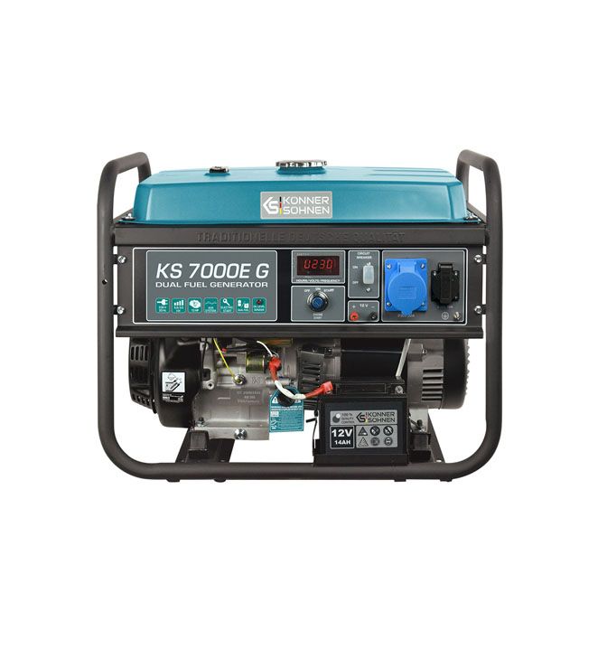 Generatorius benzinas/dujos 5500W, KS 7000E G, KÖNNER & SÖHNEN Generatorius benzinas/dujos 5500W, KS 7000E G, KÖNNER & SÖHNEN
