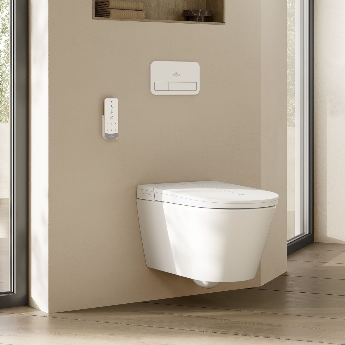 Pakabinamas klozetas Villeroy & Boch TIVO su bide funkcija, directFlush V22EM101 Pakabinamas klozetas Villeroy & Boch TIVO su bide funkcija, directFlush V22EM101
