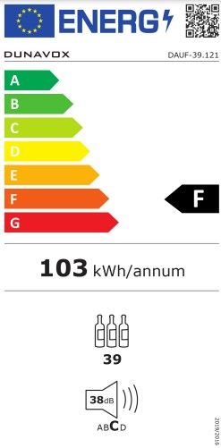 Įmontuojamas vyno šaldytuvas Dunavox DAUF-39.121DB