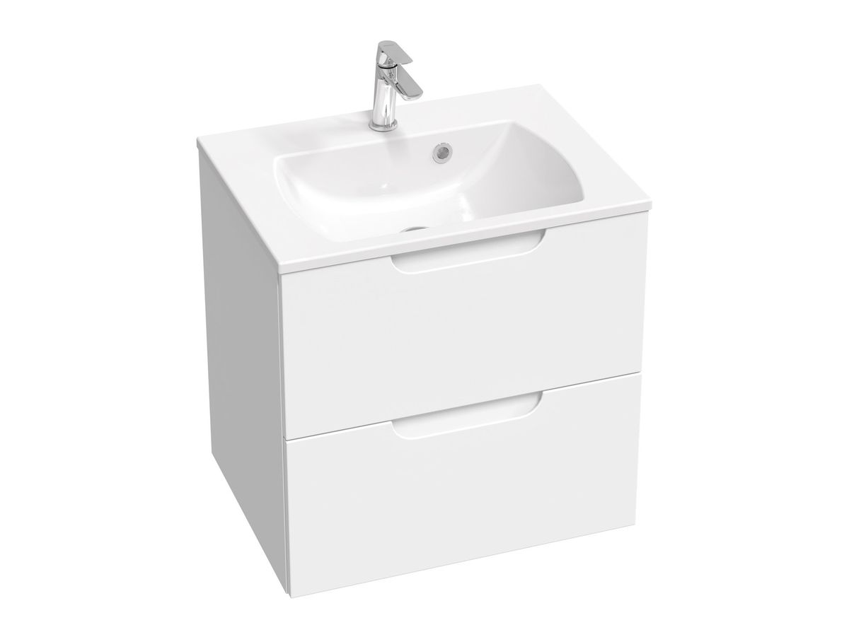 Praustuvas Ravak Classic Slim 60, su skyle maišytuvui ir perpildymui, XJX01160004