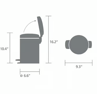 Šiukšlių dėžė Brabantia NEWICON 3L, Confident Gray, 233449