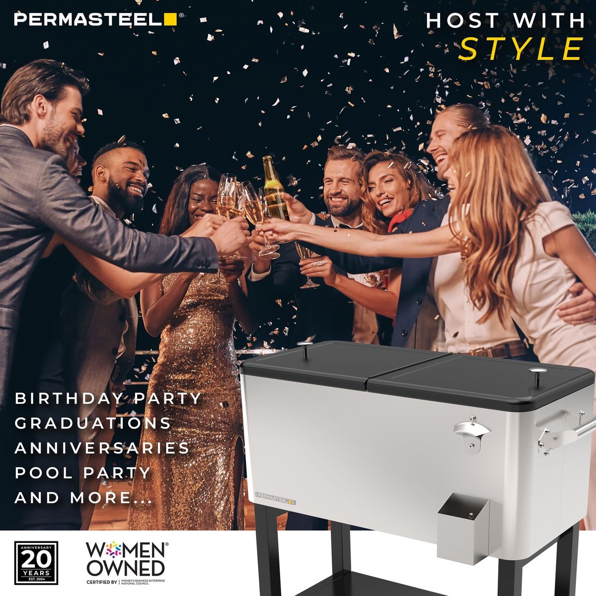 Sodo šaldytuvas Permasteel PS-223-80QT-SS Sodo šaldytuvas Permasteel PS-223-80QT-SS