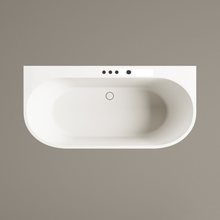 Vonia iš Silkstone medžiagos Paa DECO WALL 166x81 cm, su skylėmis maišytuvui Finoris Vonia iš Silkstone medžiagos Paa DECO WALL 166x81 cm, su skylėmis maišytuvui Finoris