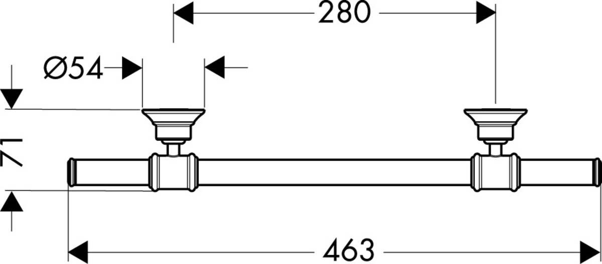 Ranšluosčių laikiklis AXOR Montreux, aukso, 42030250