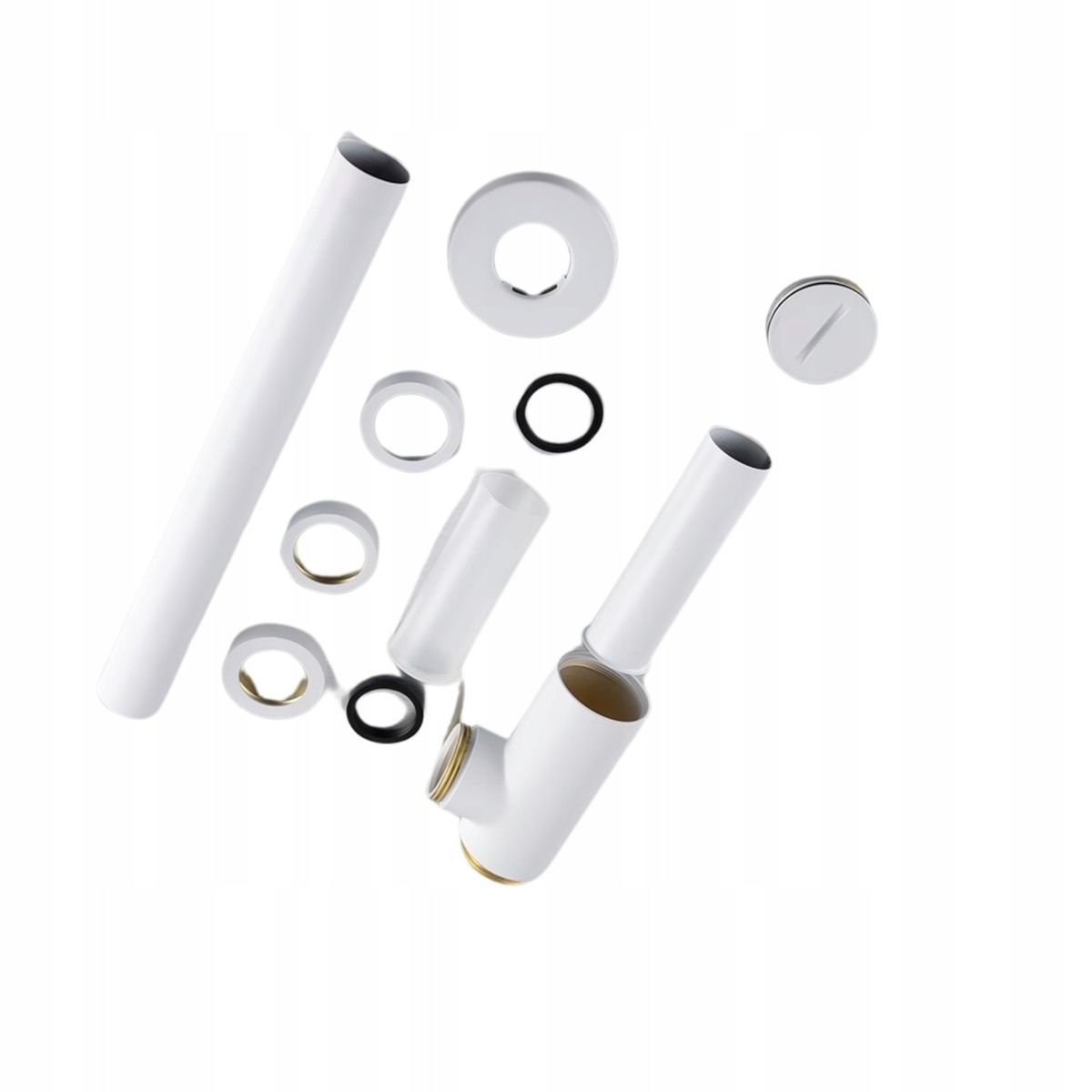 Sifonas praustuvui Balneo žalvarinis apvalus, baltos sp., E0201050110-1 Sifonas praustuvui Balneo žalvarinis apvalus, baltos sp., E0201050110-1