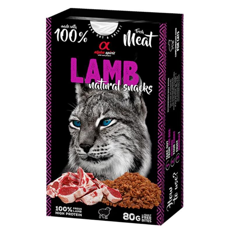 ALPHA SPIRIT NATURAL CAT skanėstai katėms su ėriena 80g (6), ALPHG110000245