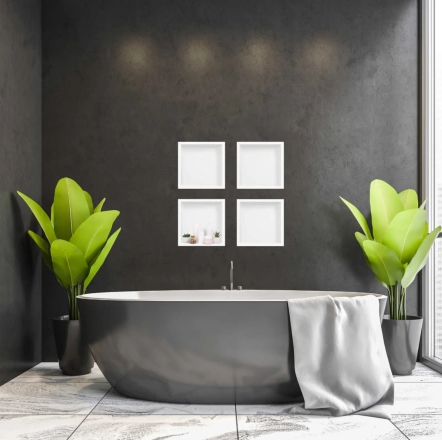 Įleidžiama sieninė lentyna Balneo Wall Box ONE su rėmeliu, baltos sp., 30x30x7 cm OB-WH1 Įleidžiama sieninė lentyna Balneo Wall Box ONE su rėmeliu, baltos sp., 30x30x7 cm OB-WH1