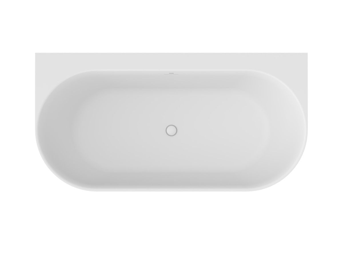 Laisvai pastatoma vonia Ravak Freedom Wall Tec 170x87, juoda/balta, sifono dangtelis juodos/baltos/chromo spalvos, CE31700000