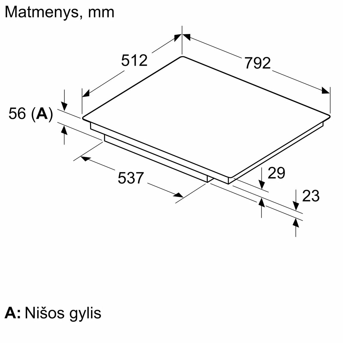 Įmontuojama indukcinė kaitlentė Neff T68PYY4C0