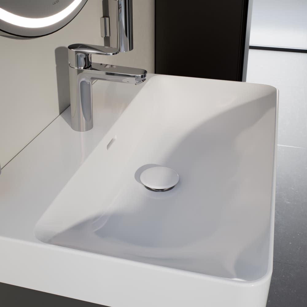 Praustuvo maišytuvas LAUFEN PRO X Eco+ 125 mm, be dugno vožtuvo, chromas, HF506904100000