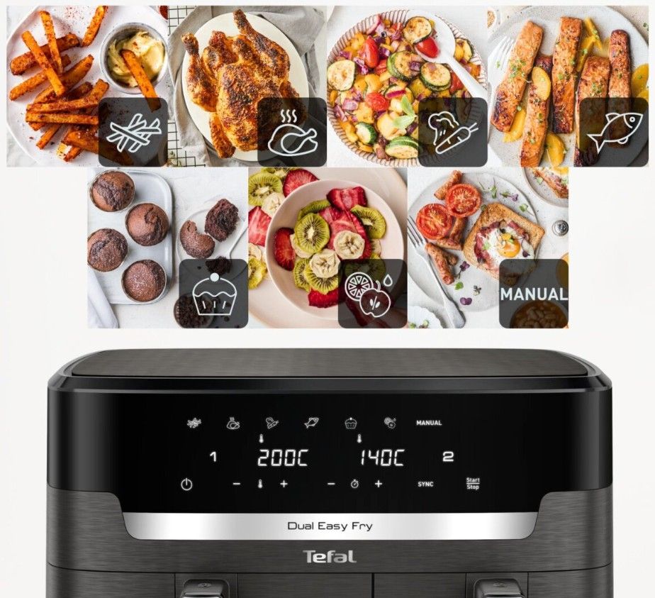 Karšto oro gruzdintuvė Tefal XXL Dual Easy Fry, EY942HE0