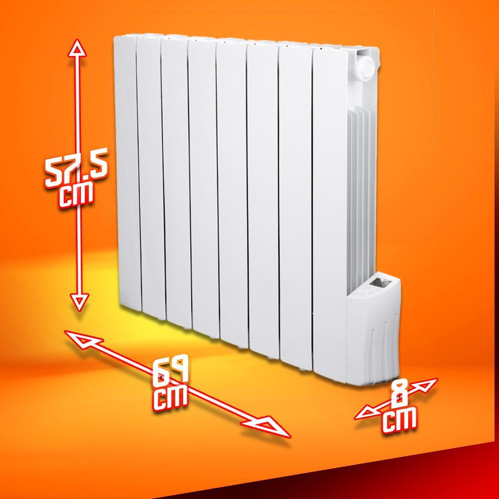 Sieninis šildytuvas Warmtech, 1200 W, 8 šildymo elementai