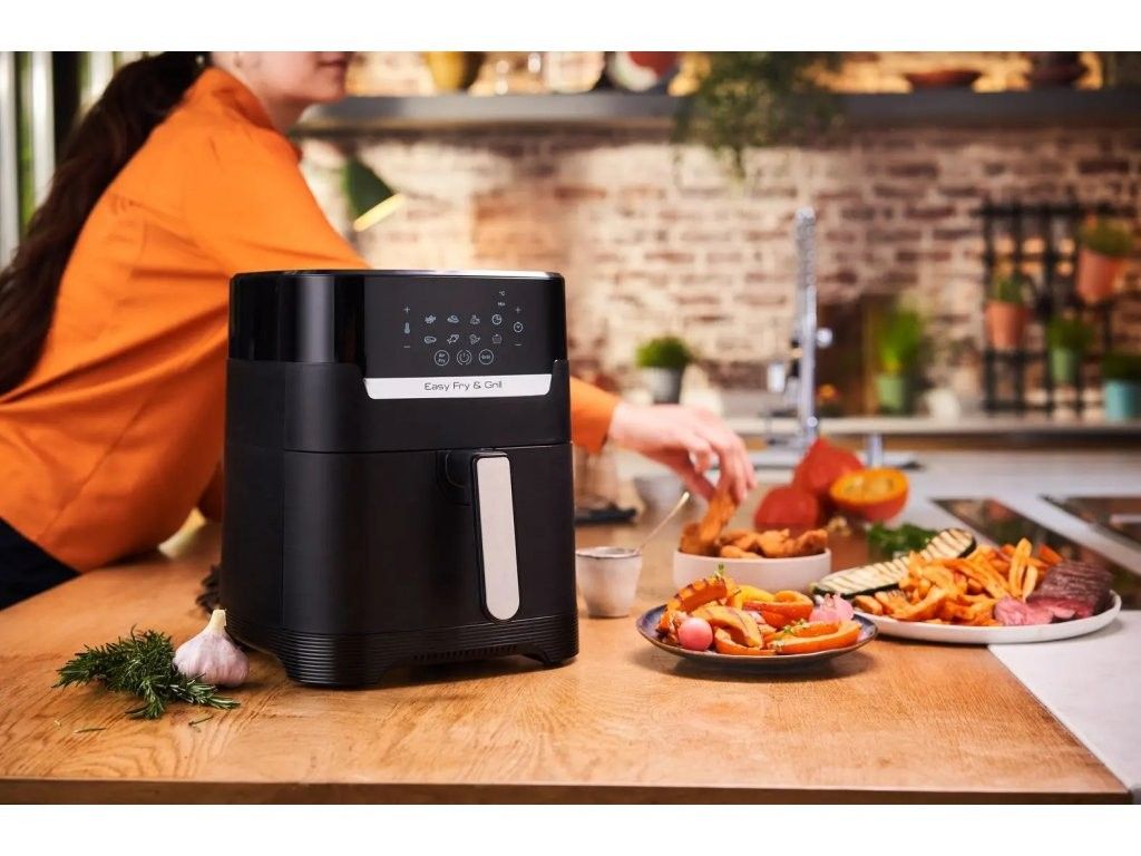 Karšto oro gruzdintuvė Tefal EASY FRY & GRILL EY505815, juoda Karšto oro gruzdintuvė Tefal EASY FRY & GRILL EY505815, juoda