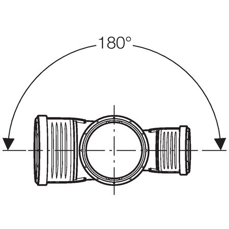 Dvigubas trišakis Geberit Silent-PP 87.5G D90/90/90