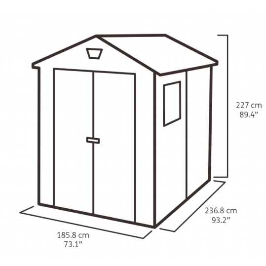 Sandėliukas Keter MANOR 6X8 DD