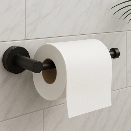 Tualetinio popieriaus laikiklis Balneo QUBE 1, juodos sp., M0201060503 Tualetinio popieriaus laikiklis Balneo QUBE 1, juodos sp., M0201060503