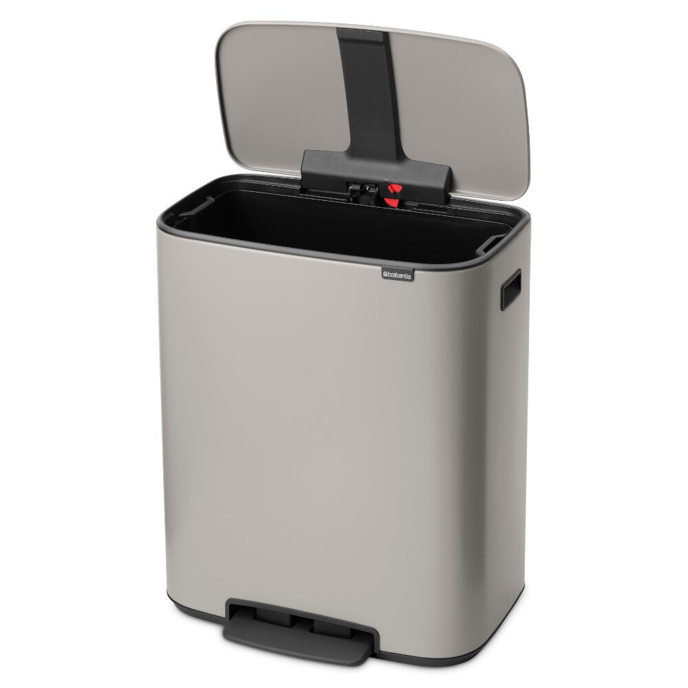 Šiukšlių dėžė su pedalu Brabantia Bo 60L, Soft Grey, 255083