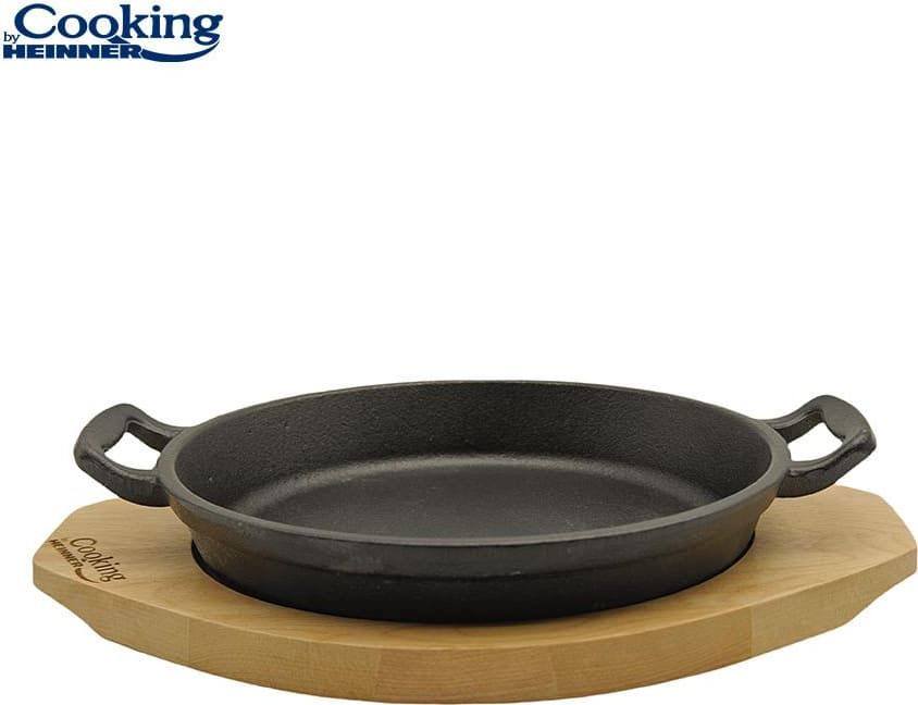 Keptuvė su mediniu padėkliuku ketaus 20cm HR-ZVC-T20 HEINNER Keptuvė su mediniu padėkliuku ketaus 20cm HR-ZVC-T20 HEINNER