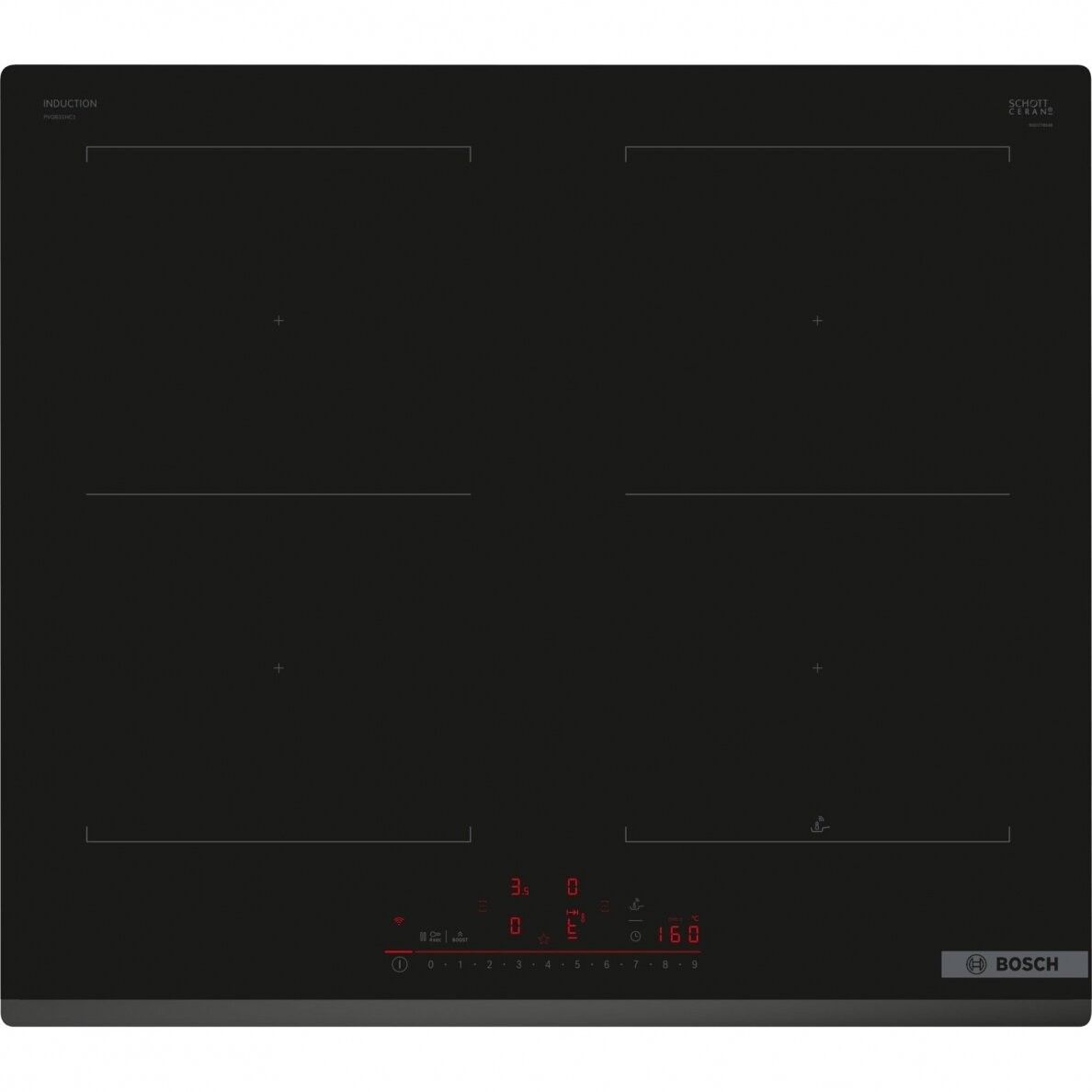 Įmontuojama indukcinė kaitlentė Bosch PVQ631HC1E Įmontuojama indukcinė kaitlentė Bosch PVQ631HC1E