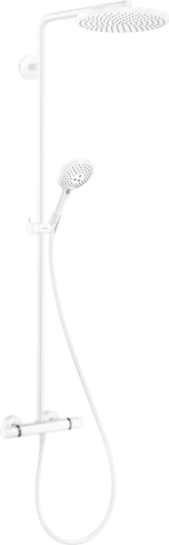 Dušo sistema HANSGROHE Raindance S 240 1jet PowderRain EcoSmart+ su termostatu, matinė balta, 28825700 Dušo sistema HANSGROHE Raindance S 240 1jet PowderRain EcoSmart+ su termostatu, matinė balta, 28825700