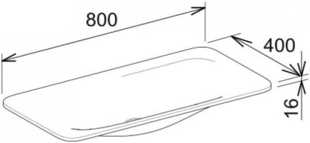 Praustuvas KEUCO EDITION 400, 80x40 cm, baltas, be sk., 31580311600